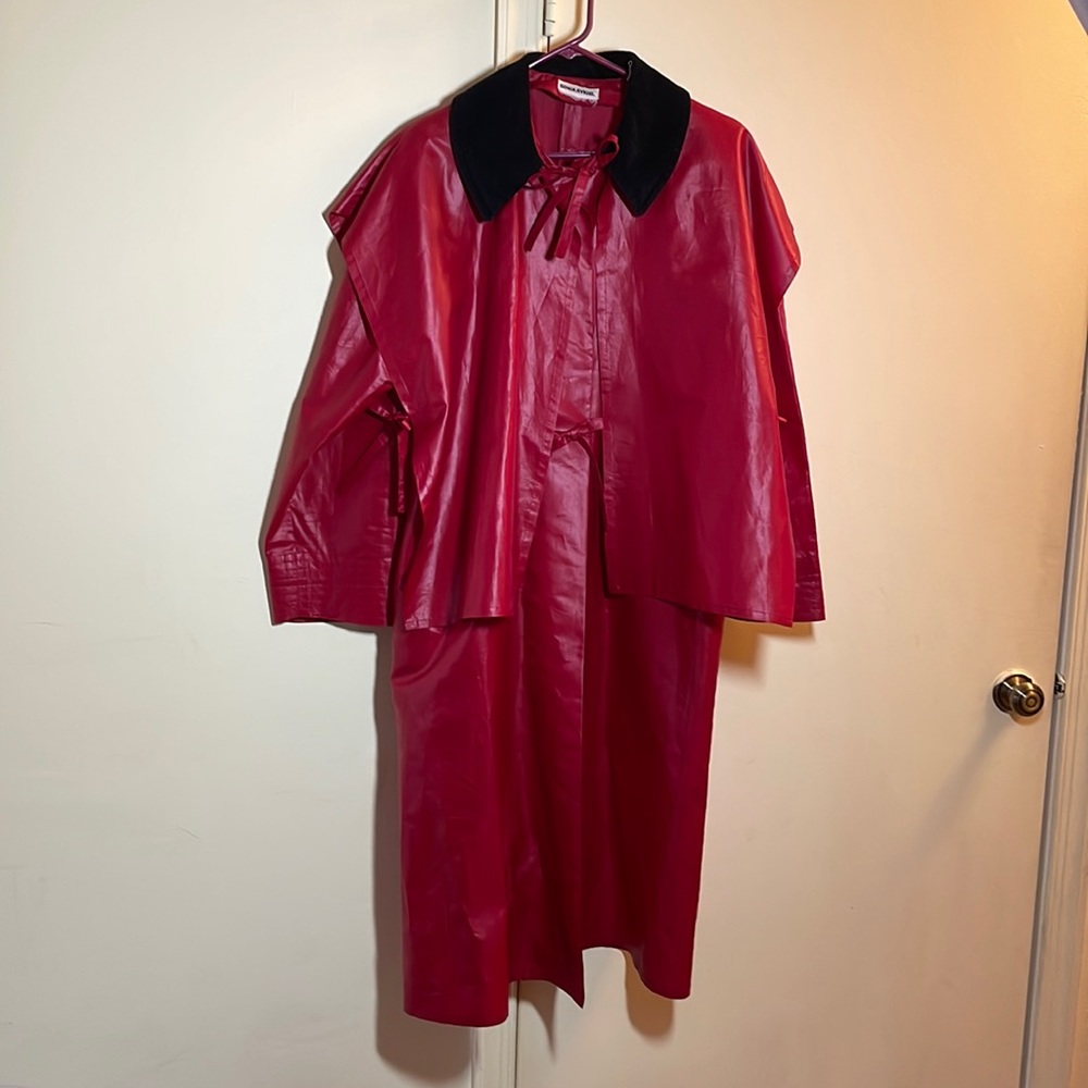 Sonia Rykiel red raincoat trench coat size L
